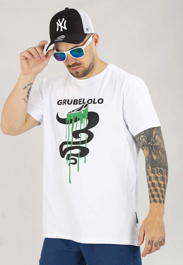 T-shirt Grube Lolo Joint biały