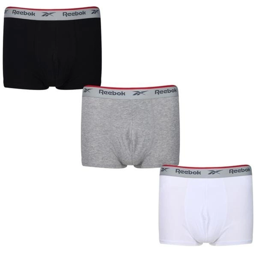 Bokserki Reebok Ovett Trunk U5C8271RBKB 4 Pak białe czarne szare