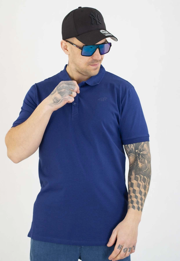 T-shirt Polo 4F M367 granatowy
