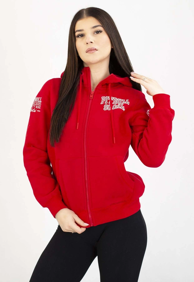 Bluza Pit Bull Z Kapturem Zip Fiora wild red