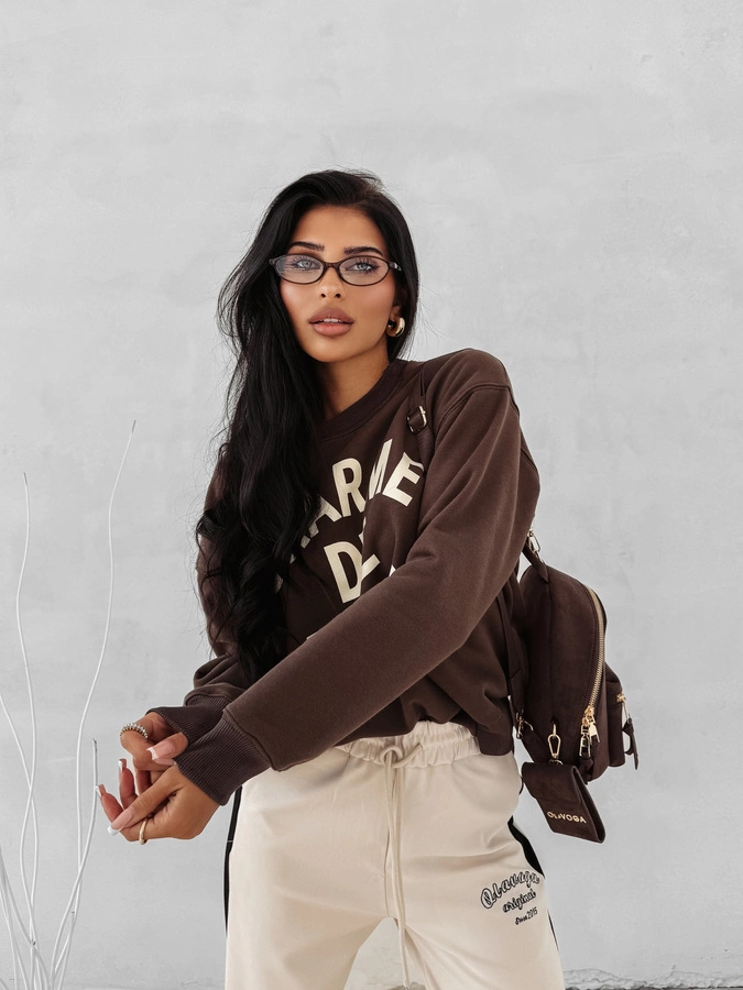 Bluza Olavoga Bez Kaptura Charme brązowa