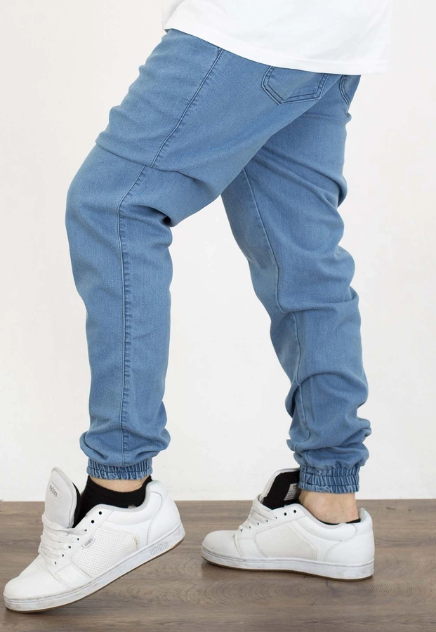 Spodnie Lucky Dice Joggery Dice jasne niebieskie