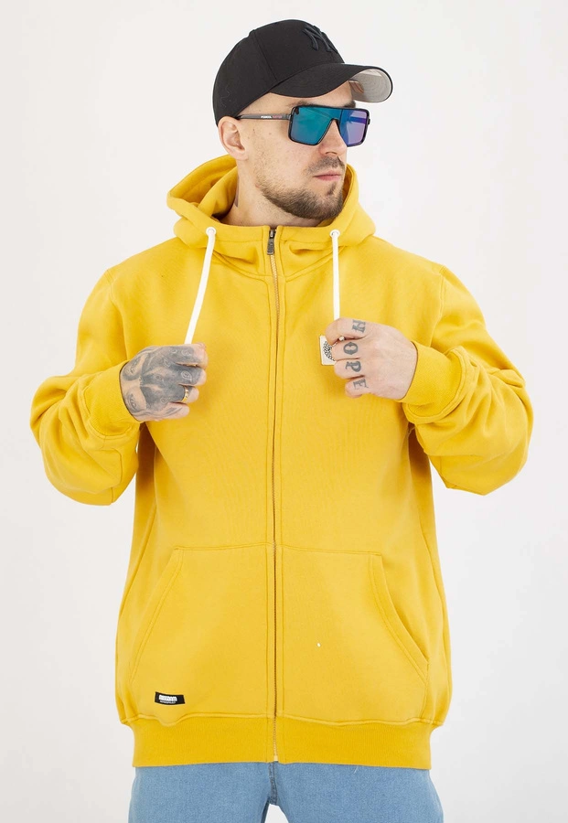 Bluza Mass Z Kapturem ZIP Patch żółta