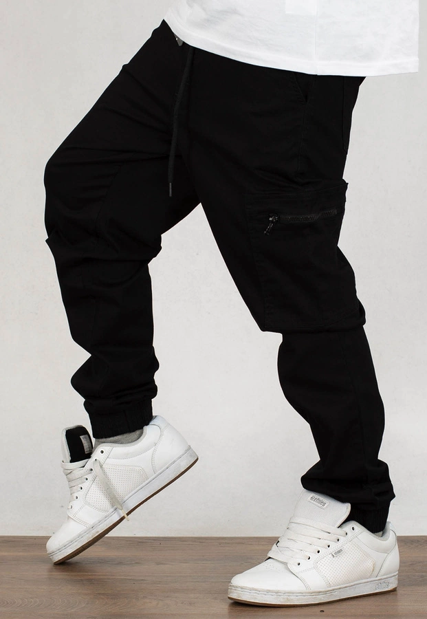 Spodnie Ciemna Strefa Jogger Cargo Gumka czarne