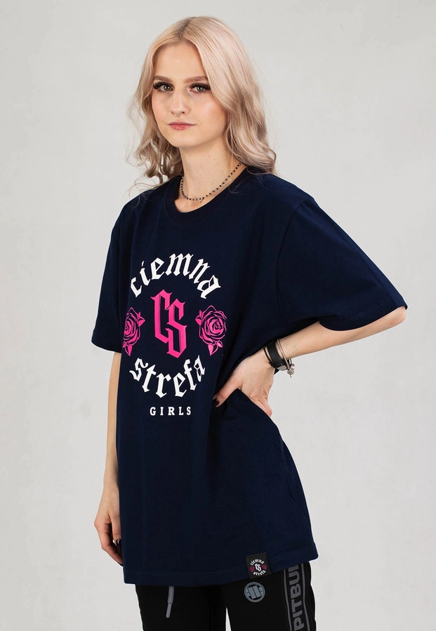 T-shirt Ciemna Strefa Rose granatowy