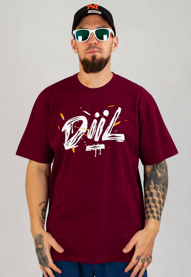 T-shirt Diil Splash bordowy