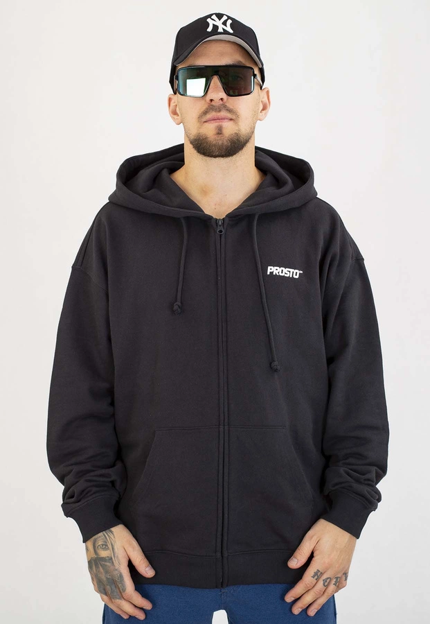 Bluza Prosto Z kapturem ZIP Logo czarna
