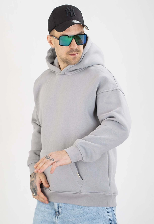 Bluza I8 Z Kapturem Basic szara