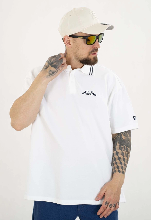T-shirt Polo New Era Ne Drop Shoulder 60667815 biały