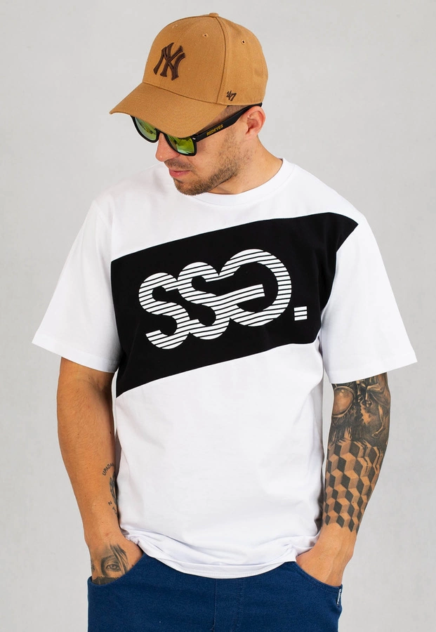 T-Shirt SSG Stripped Logo biały 