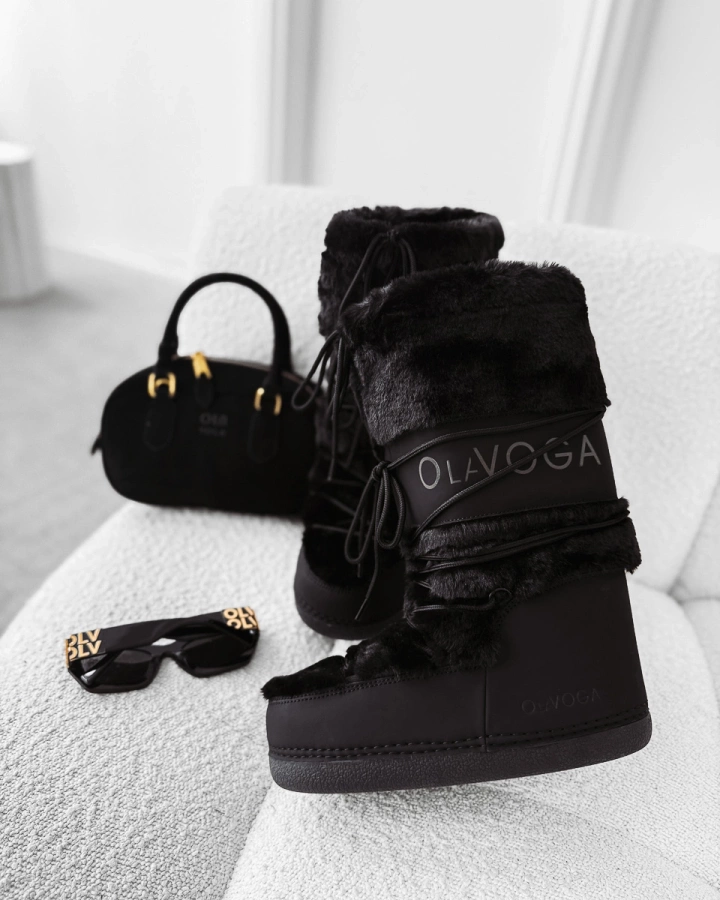 Buty Olavoga Śniegowce Wenus czarne