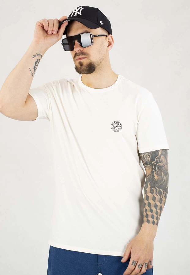 T-shirt Pit Bull Slim San Diego CA Small Logo off white