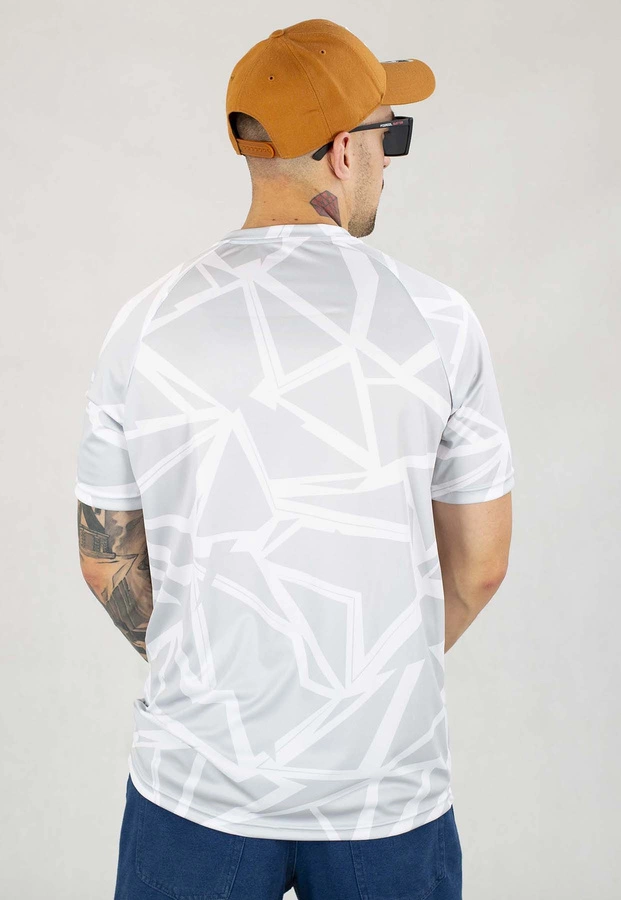 T-shirt Dudek P56 Geometric FT biały