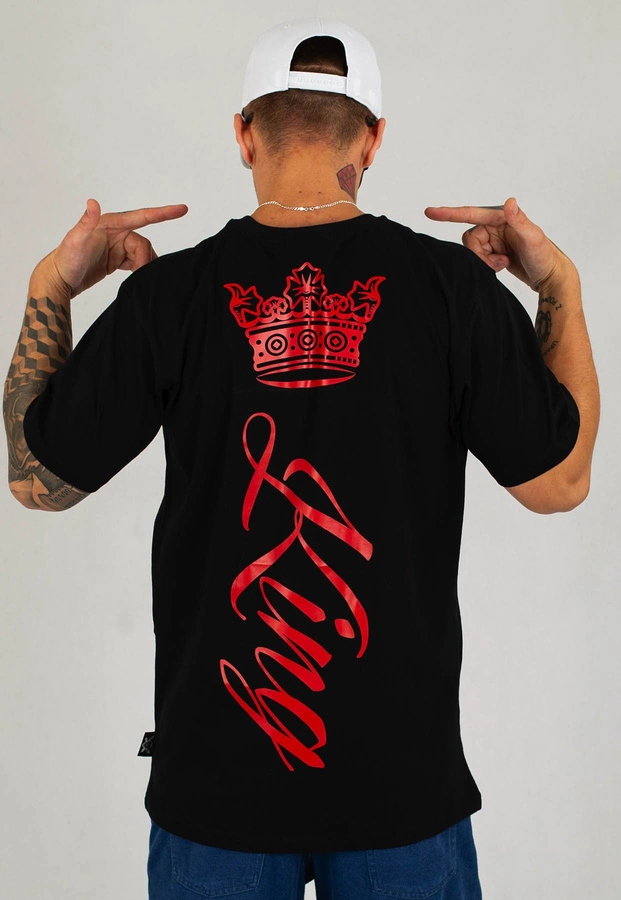 T-shirt Red Eyes King czarno czerwony