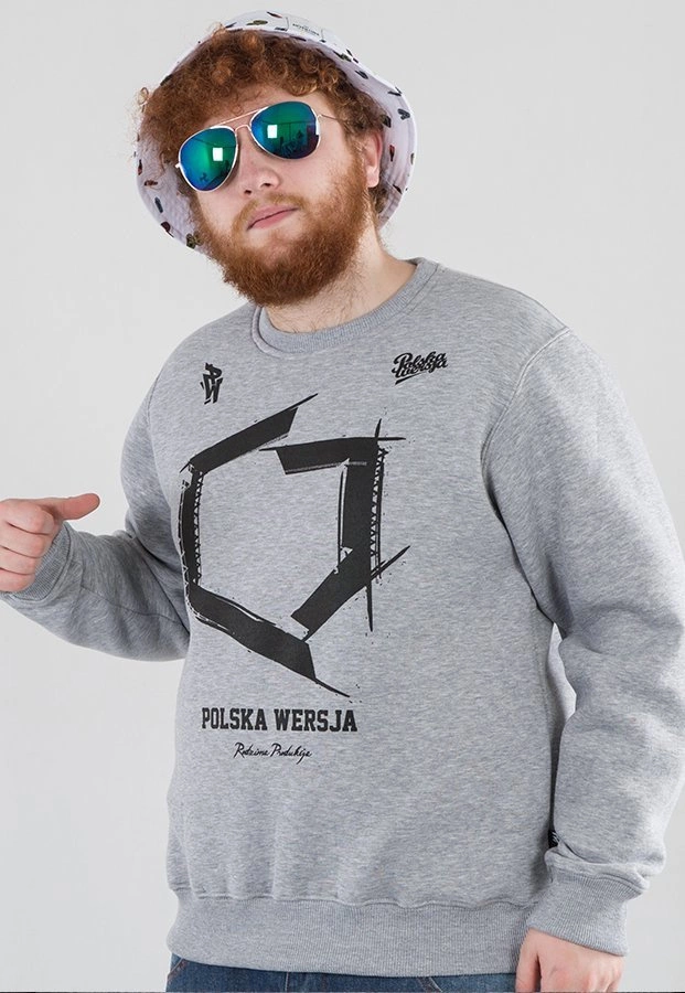 Bluza Polska Wersja PW Kontur szara