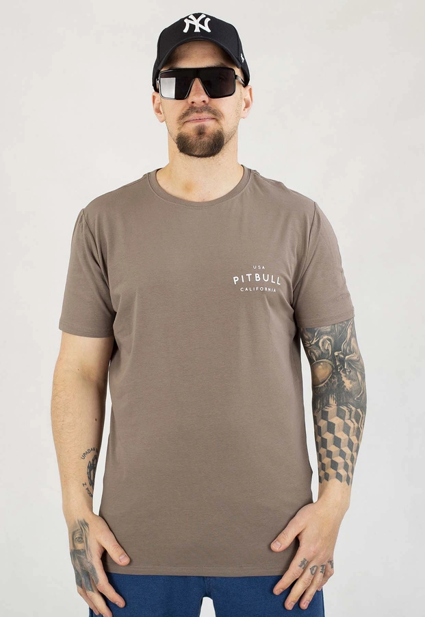 T-shirt Pit Bull Slim Fit USA Cal 140 taupe