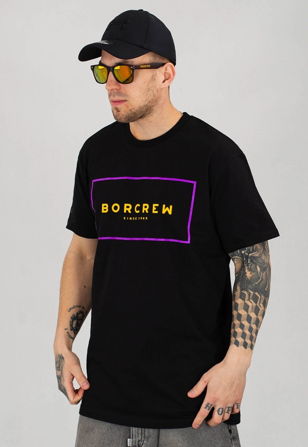 T-shirt B.O.R. Biuro Ochrony Rapu Box czarno żółty