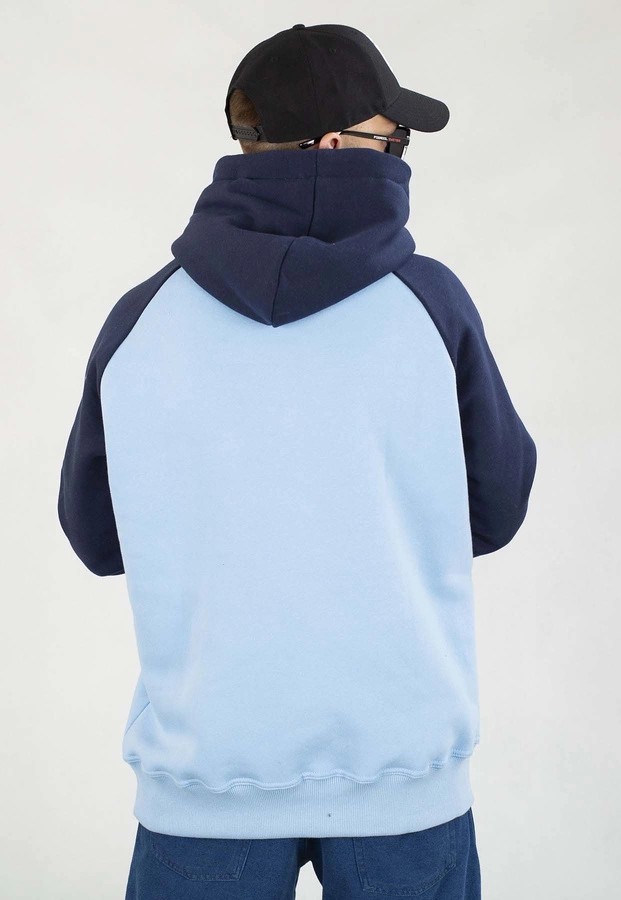 Bluza Diil Z Kapturem Reglan błękitno granatowa