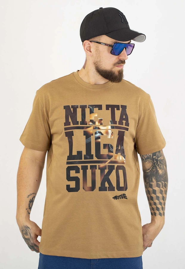 T-shirt Motive Nie Ta Liga Smoke kawowy