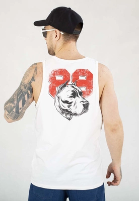 Tank Pit Bull Slim Fit  190 Dog 89 white