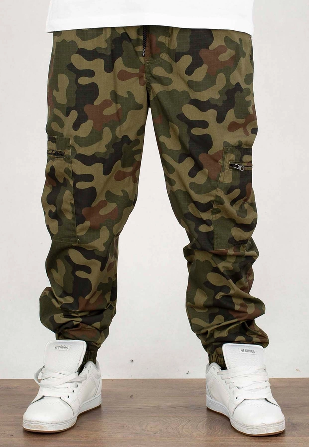 Spodnie Jigga Wear Crown Ripstop Cargo woodland camo