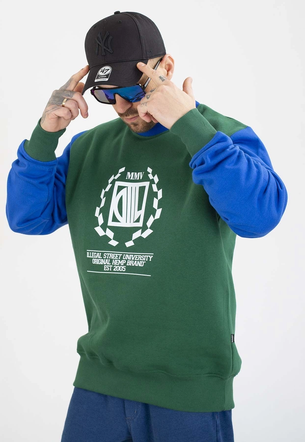 Bluza Diil Bez Kaptura Double Laur zielono chabrowa