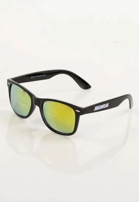 Okulary Jigga Wear Name Contrast Wayfarer Black Yellow Mirror