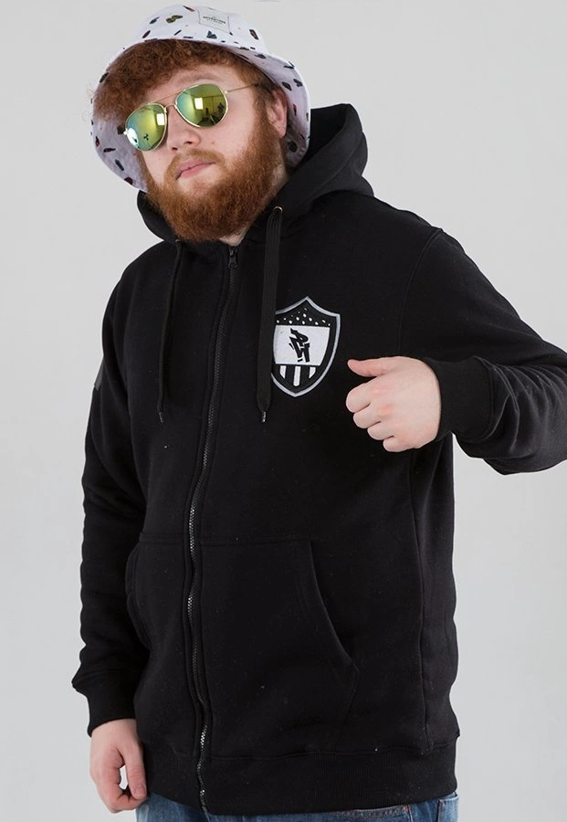 Bluza Polska Wersja PW Godło Zip czarna
