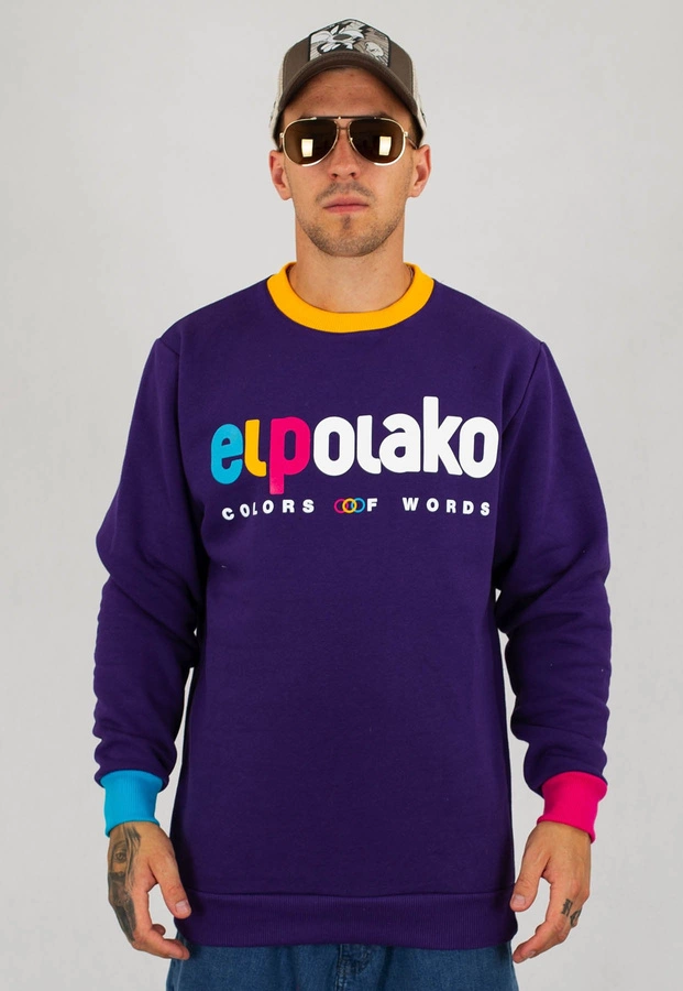 Bluza El Polako Cow fioletowa