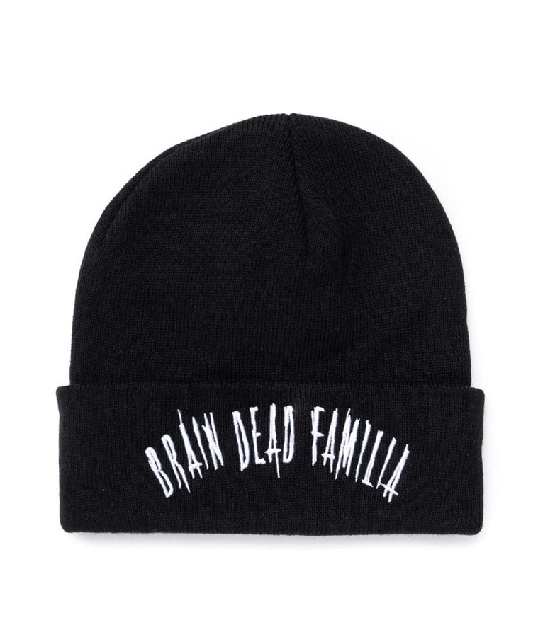 Czapka Brain Dead Familia Zimowa Lettering czarna