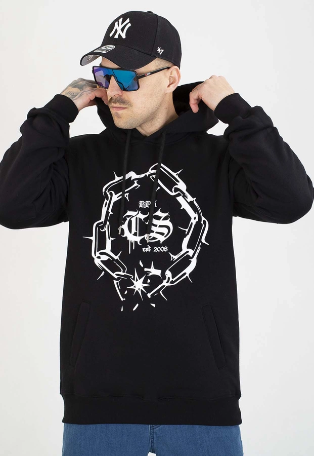 Bluza Ciemna Strefa Z Kapturem CS Łańcuch Gotyk czarna