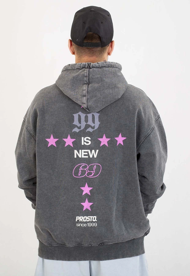 Bluza Prosto Z kapturem Washed99 grafitowa
