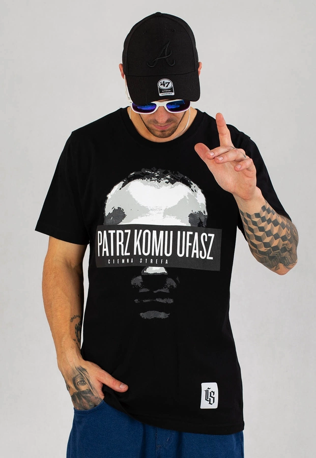 T-shirt Ciemna Strefa Patrz Komu Ufasz czarny