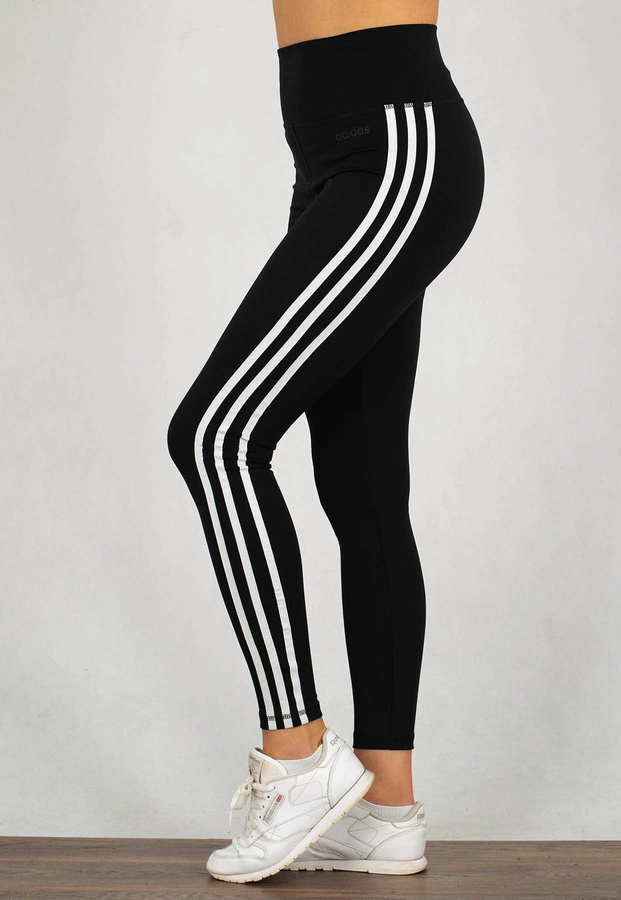 Legginsy Adidas D2M 3-Stripes High-Rise Long Tight DU2040 czarne