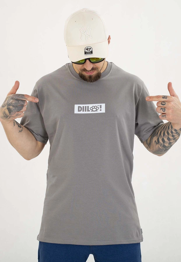 T-shirt Diil Kastet szary