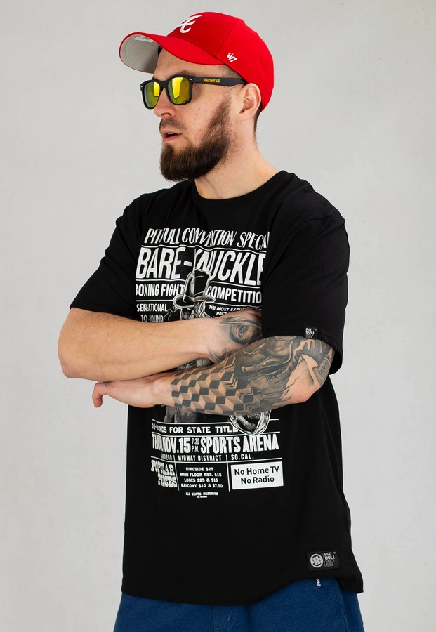 T-shirt Pit Bull Middle Bare Knuckle czarny