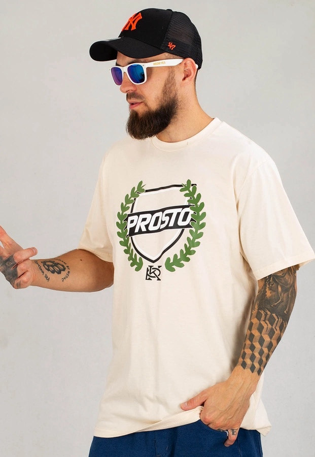 T-shirt Prosto Laurcy beżowy