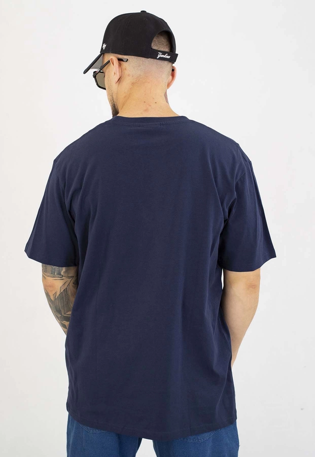 T-shirt Prosto Collage granatowy