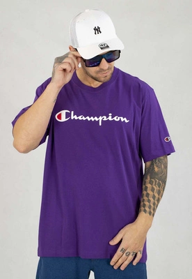 T-shirt Champion 220256 fioletowy