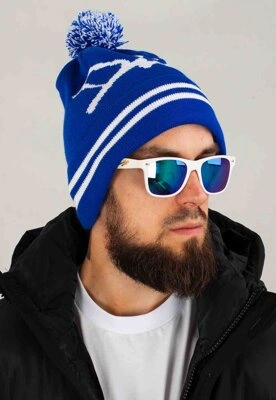 Czapka Diil Zimowa Pompon Tag niebieska