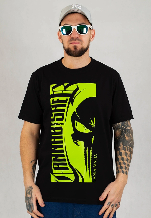 T-shirt Ganja Mafia Cannabisher czarny