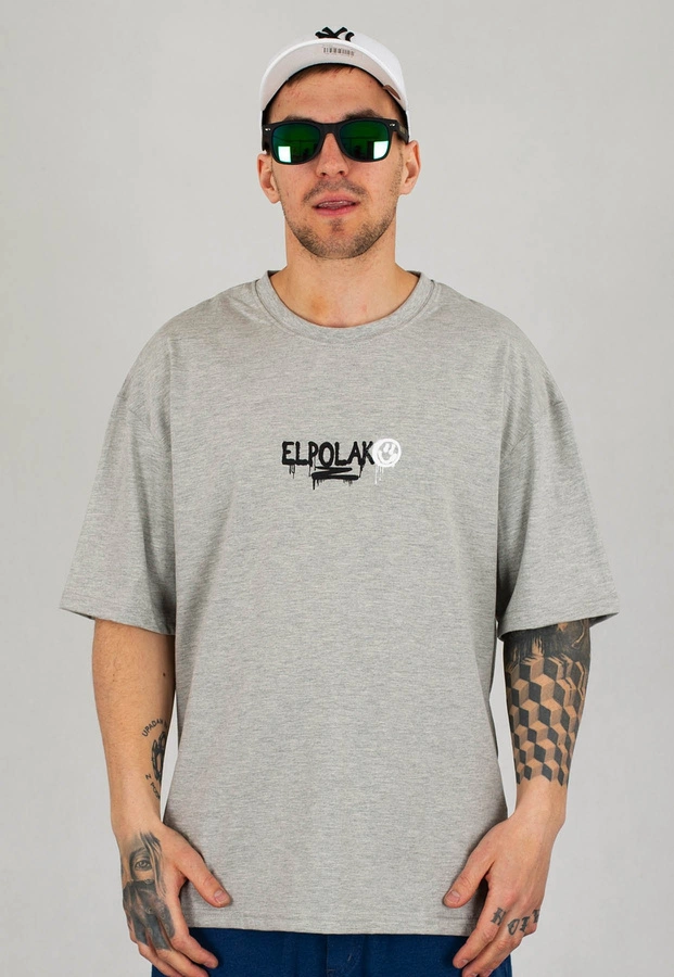 T-shirt El Polako Baggy Spray szary