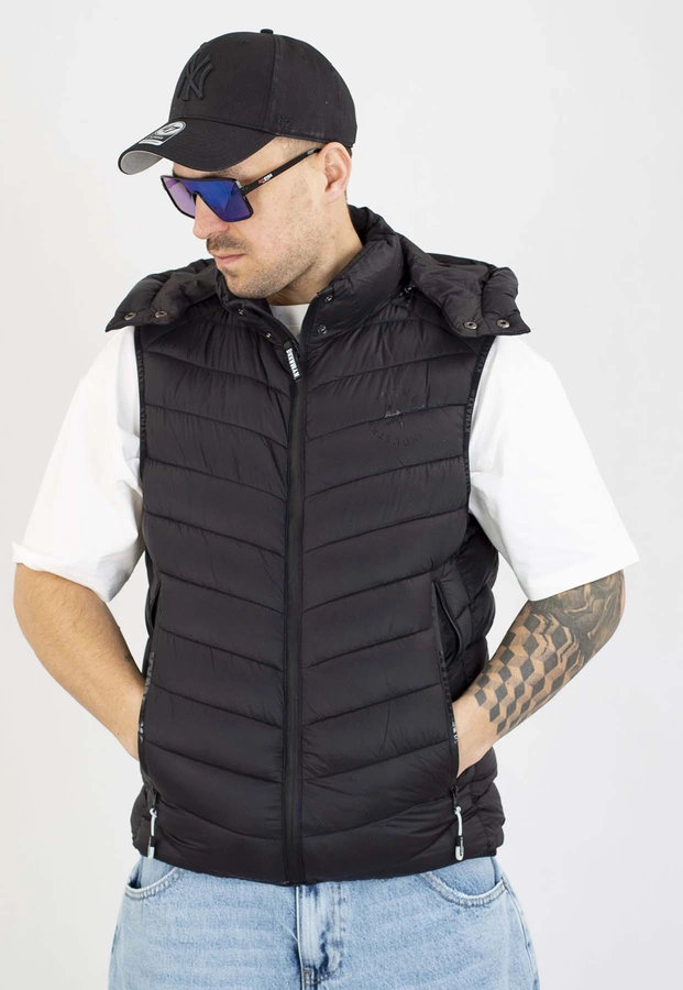 Bezrękawnik I8 Denim Z Kapturem czarny