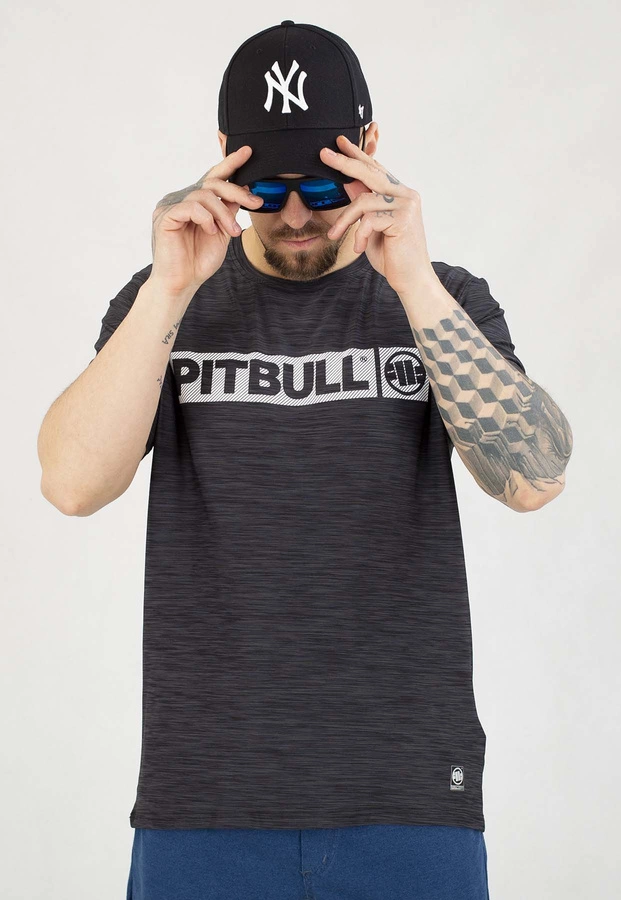 T-shirt Pit Bull Casual Sport Hilltop black melange
