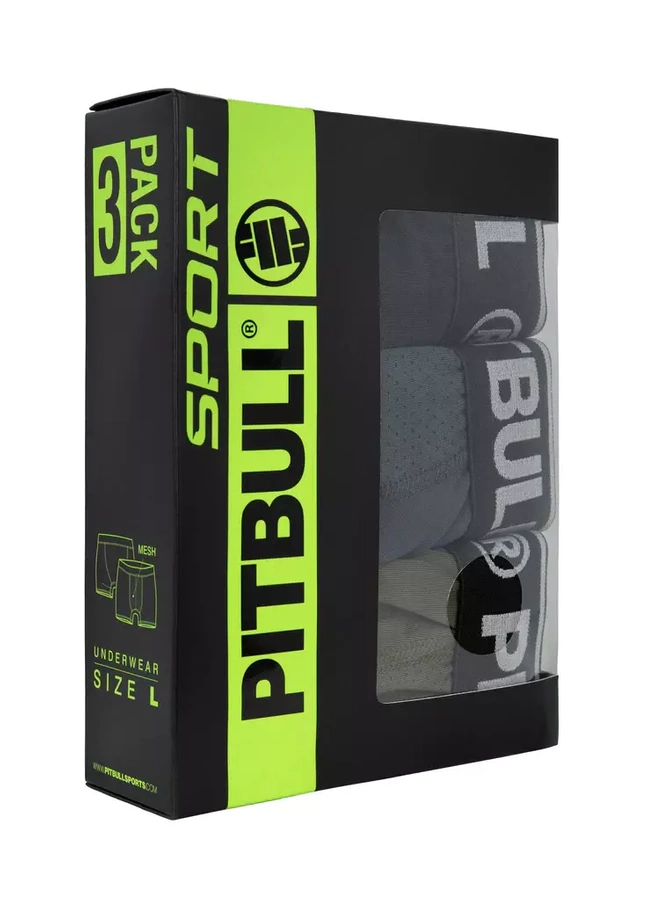 Bokserki Pit Bull 3 Pack Sport oliwkowe grafitowe czarne