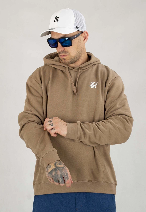 Bluza SikSilk Z Kapturem Essentials brązowa