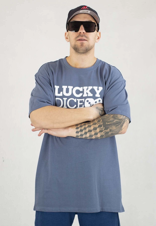 T-shirt Lucky Dice Baggy LD Classic ciemno niebieski