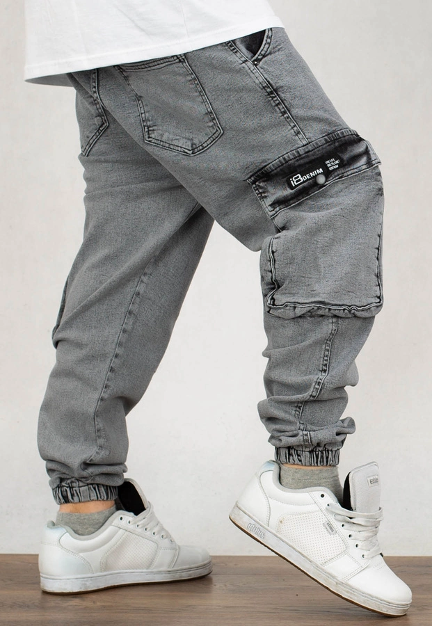 Spodnie I8 Denim Joggery Boyfriend Cargo BOY07 light grey