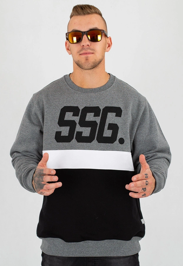 Bluza SSG Triple Line ciemno szaro czarna