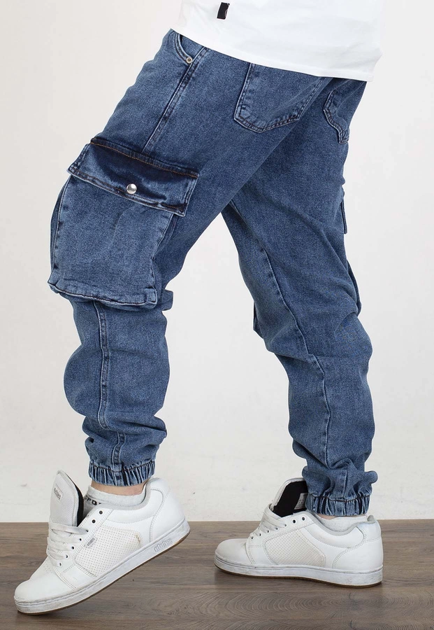 Spodnie I8 Denim BOY54 Joggery Cargo light blue